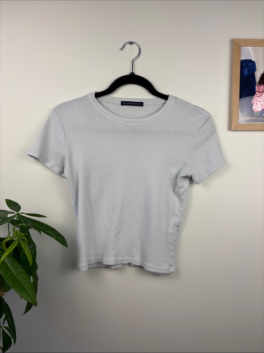 Brandy Melville Light Blue Cotton T-shirt